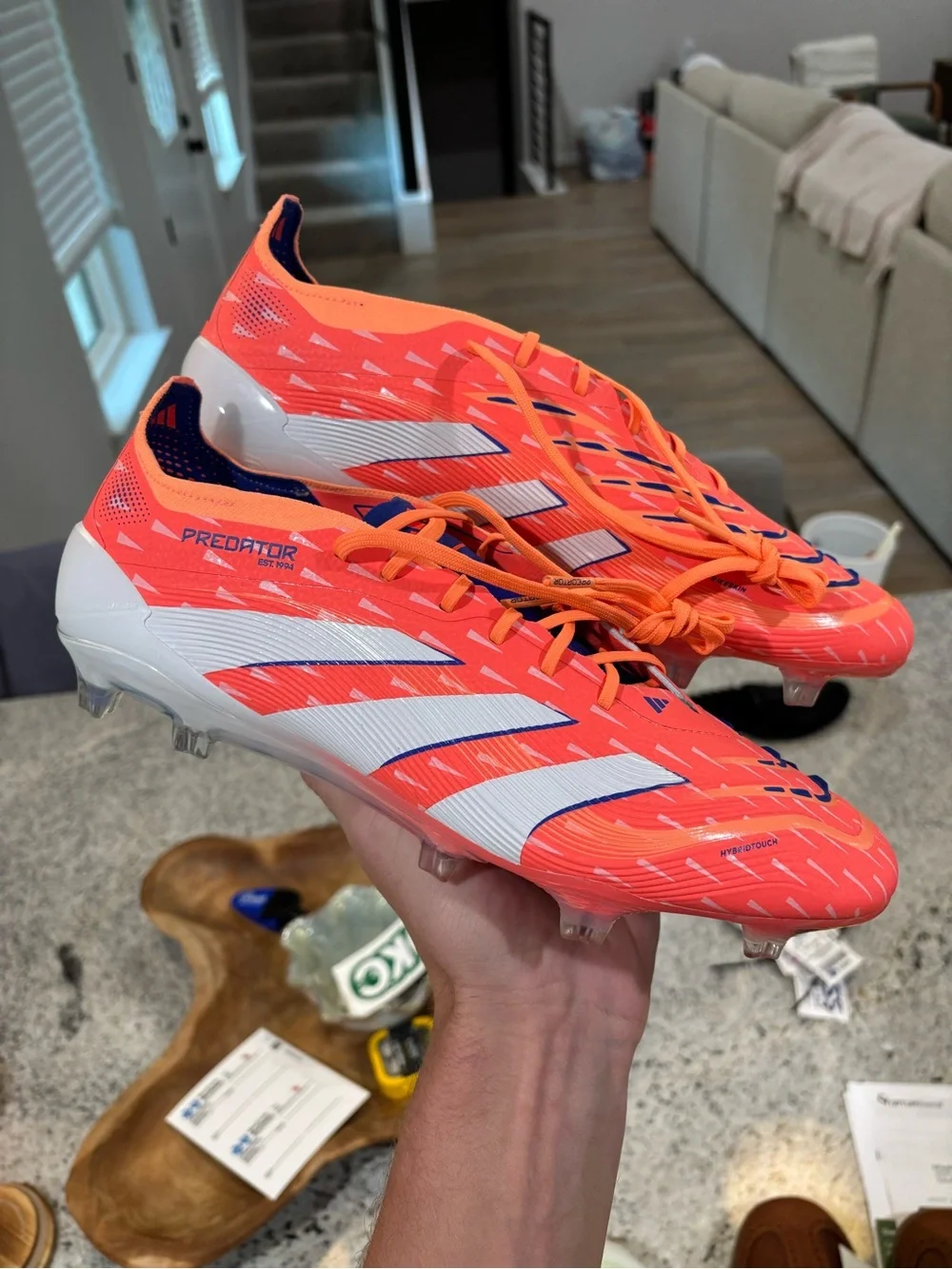 adidas Predator Elite FG Men’s Size 10 Soccer Cleats Coral Blaze Pack | JI1083